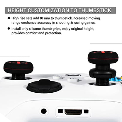 FPS Thumbstick Extender & Printing Rubber Silicone Grip Cover 2 Sets for Xbox Series X/S & Xbox One Controller(Immortal) - color: 19