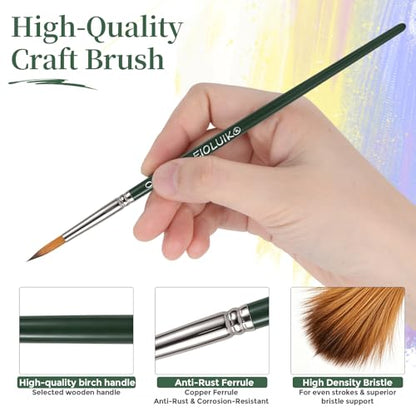 Detail Paint Brushes 14 Pcs Miniature Exact Size for Every Detail