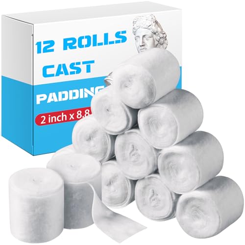 Nuanchu 12 Rolls Medical Cotton Cast Padding Plaster Cloth(2 Inch X 8.8 ft) - size: 2 Inch x 8.8 ft