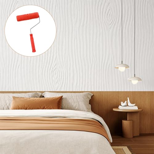 2 PCS 7'' Texture Paint Roller for Wall, Drywall Texture Roller Textured Paint Rollers Pattern Rubber Rollers Textures Tool DIY Decorative Art Paints for Walls, Furnitures and Floors