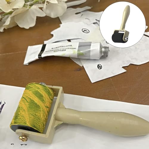 HRJZF Rubber Brayer Roller Set, 16 Pack, 1.4 Inch, Printmaking and Stamping Tools - color: 2