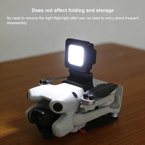 Drone LED Night Navigation Searchlight for DJI Mini4 Pro, Anti-Collision 180° Night Fill Light With 3-Mode Adjustment, Built-in Battery Mini4 Pro Accessory