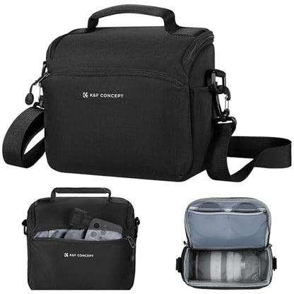 K&F CONCEPT Camera Sling Bag Small Crossbody Case - color: 01-Black