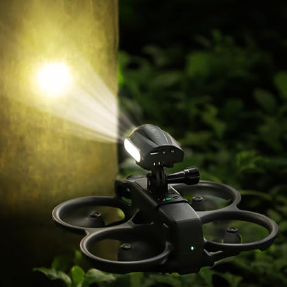 Searchlights Strobe Light with Drone Mount for DJI Avata 2 Spotlight Floodlight Bracket Support to Mount Night Flight Light to Drone with Action Camera Adapter for Insta360 GO 3S / GO3 - color: Searchlight