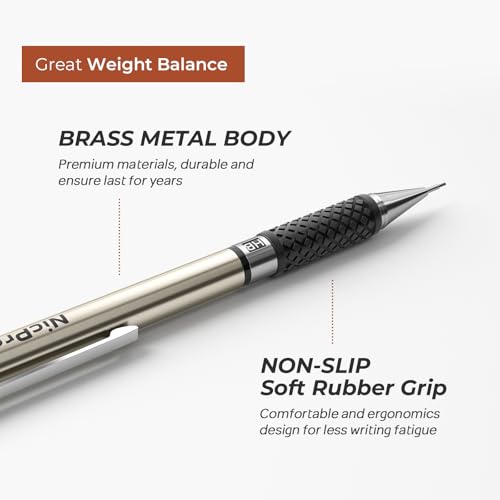 Nicpro 6PCS Art Mechanical Pencil Set, 0.5/0.7/0.9/2mm Point - color: Silver