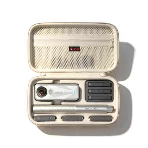 XANAD Hard Case for Insta360 X5 / X4 / X4 Air /X3 / X2 Action Camera,Cream - color: Cream