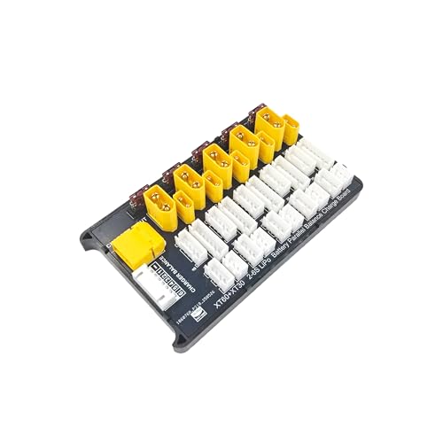 XT60 XT30 RC Lipo Battery Parallel Charging Board 2 in 1 Parallel Charging Plate XT30 XT60 Plug Supports 5 Packs for 2S-6S Lipo Battery