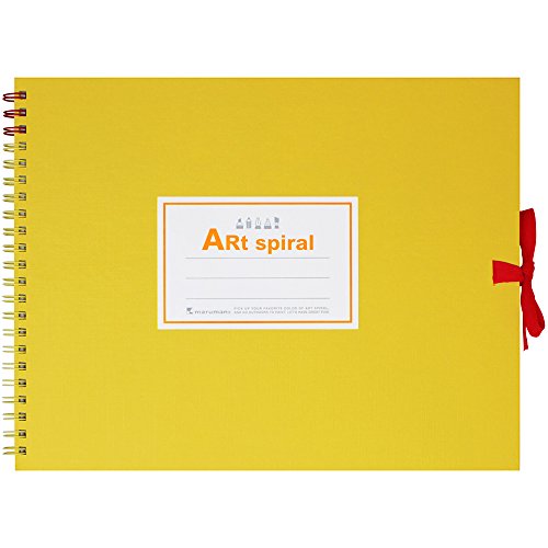 Maruman Art Spiral Sketch Book, F2, 7.76" x 10.24", 24 Sheets, Yellow - color: Yellow, size: F2 (7.76" x 10.24")