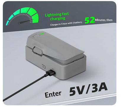 Coyktonty Battery Charger for DJI NEO2 with Storage and Discharge Modes with Charging Cable