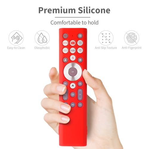 Silicone Cover for Hisense TV Remote Control ERF6A80, Protective Case Compatible with U7 U8 U9 Series Smart 4k Tv Remote, Shockproof with Lanyard(Glow Green) - color: Glow green