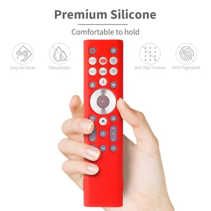 Silicone Cover for Hisense TV Remote Control ERF6A80, Protective Case Compatible with U7 U8 U9 Series Smart 4k Tv Remote, Shockproof with Lanyard(Glow Green) - color: Glow green