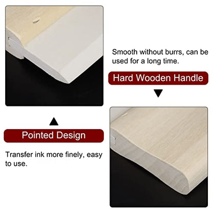 HARFINGTON Screen Printing Squeegee 4 Inch 65 Durometer Rubber Blade Wooden Handle Ink Scraper for Screen Printing Fabric Printmaking - size: 4 Inch