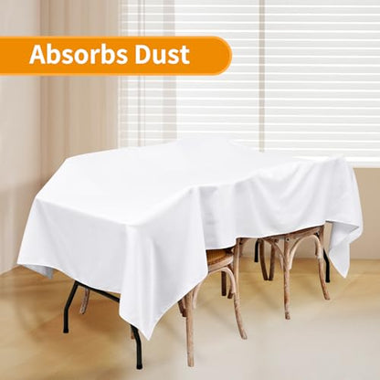 4 Pack White Waterproof Polyester Drop Cloths, 6 x 9 FT - color: White, size: 6 x 9 ft