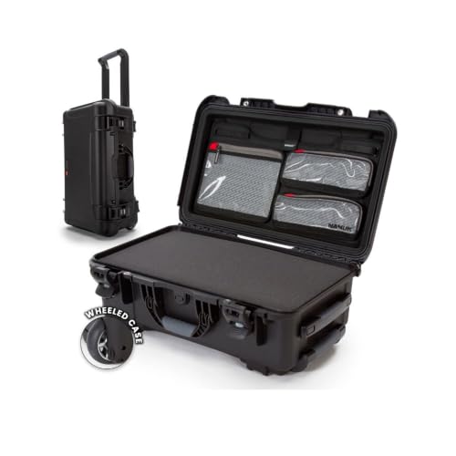 NANUK 935 Hard Case with Cubed Foam and Lid Organizer for Camera & Lenses – Waterproof Protective Equipment Case with Wheels, 22” x 14” x 9” – Dustproof, Carry-On Approved for Most Airlines – Black - color: Black, style: Cubed Foam With Lid Organizer