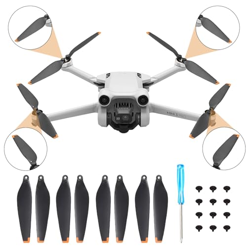 Mini 4 Pro Accessories Bundle: with Propellers Blades Guard Landing Gear Gimbal Protector Leg Extensions Props Holder Strap Lens Cover for DJI Mini 4 Pro Drone Accessories Set