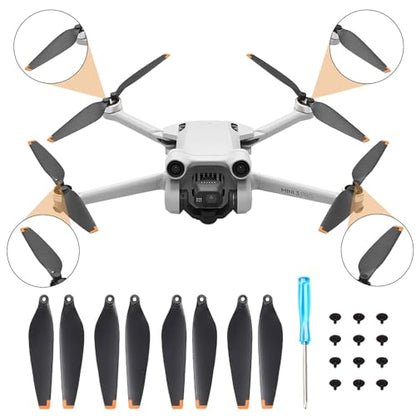 Mini 4 Pro Accessories Bundle: with Propellers Blades Guard Landing Gear Gimbal Protector Leg Extensions Props Holder Strap Lens Cover for DJI Mini 4 Pro Drone Accessories Set