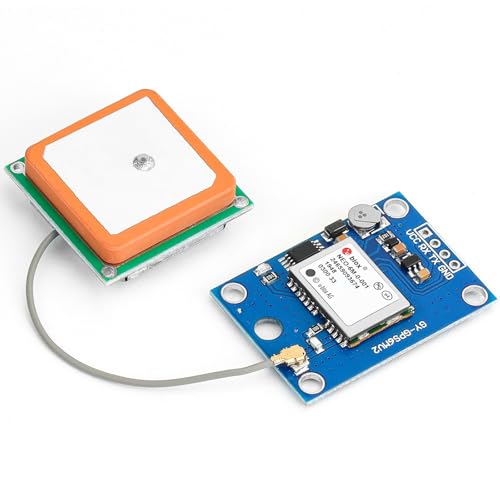 4 Pack GY-NEO6MV2 NEO-6M GPS Module - Flight Controller Module Board 3V-5V with Super Strong Ceramic Antenna Compatible with Ar duino ESP 32 Rasp Berry P i EEPROM APM 2.5 - color: Blue