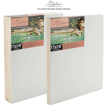 DaVinci Wood Panel Pro Ultra Smooth Gesso Panels 3/4inchinch Panel (Single) 9x12inchinch - 6 Pack - size: 9x12"