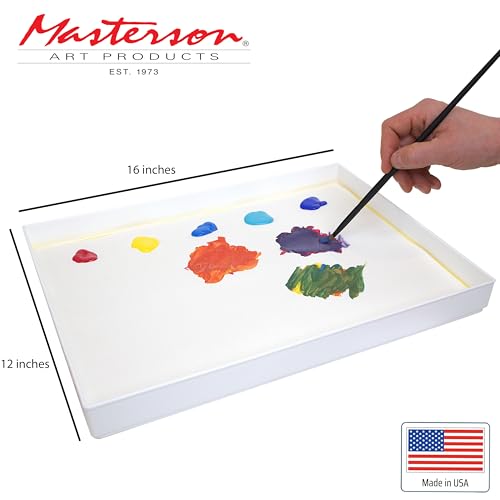 Masterson Sta-Wet Premier Palette with Airtight Lid, 16 X 12 inches, Includes Sponge & 5 Sheets of Sta-Wet Palette Paper (105)