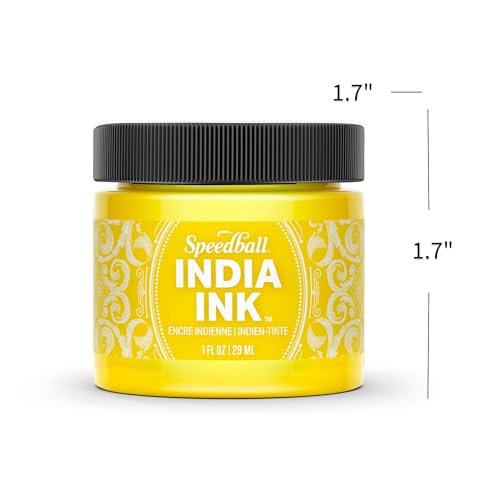 Speedball India Ink, Canary, 1-Ounce - color: Canary, size: 1 fl oz