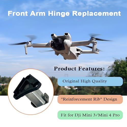 Front Arm Axis Replacement for DJI Mini 5 Pro/Mini 4 Pro/Mini 3 Front Arm Hinge Shaft Screws Repair Parts for DJI Mini 3 Drone Front Arm Replacement Accessories（with Reinforcement Ribs）
