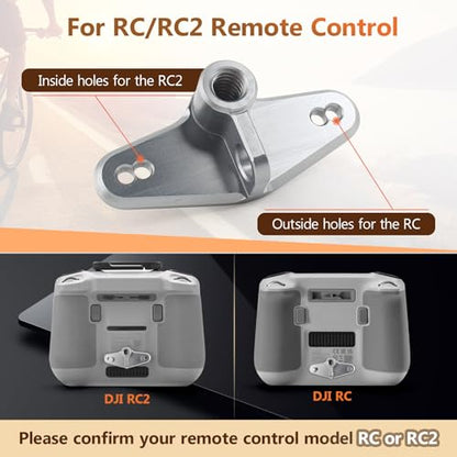 RC RC2 Bicycle Bracket Mount Adapter for DJI Air 3/Mini 4 Pro/Mini 3/Mini 3 Pro Remote Control Cycling Bicycle Handlebar Holder Clamp Bracket Base Remote Control with Screen Accessory