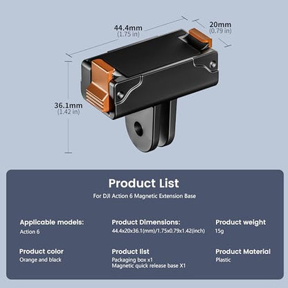 STARTRC PHOTO Magnetic Adapter Mount for DJI Osmo Nano/Osmo Action 6