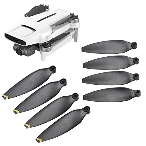 Mini Drone Propeller Set, Low Noise Drone Propeller, Dynamic Balance Test, Propeller Blades Replacement Accessories for X8 Mini, 8 Pieces/Set(Golden)