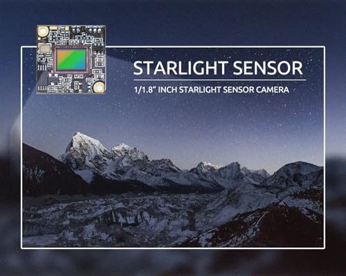 FPV Camera Ratel 2, 1/1.8inch Starlight Sensor Camera 1200TVL with FOV 165°Bigger PAL NTSC Switchable for FPV Racing Drone