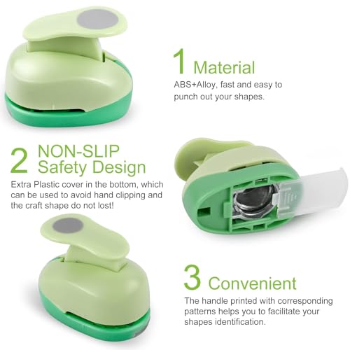 UCEC 1/2 Inch Circle Punch, 12mm Crafts Paper Punch for Crafts Scrapbooking - color: Circle, size: 1/2 Inch