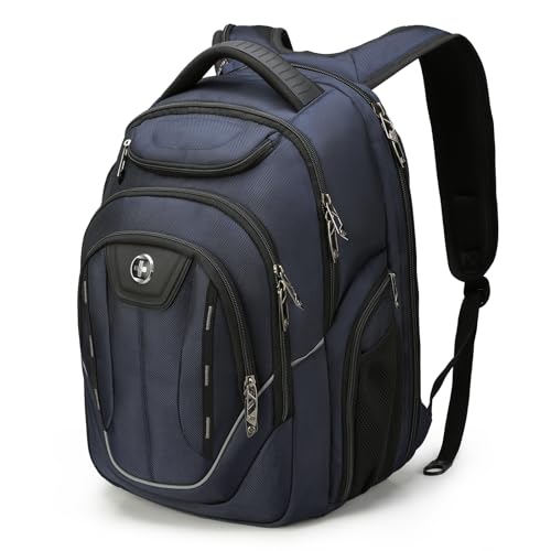 Businessl Laptop Backpack for Men With USB Charging Port J16BT-12 - color: Blue