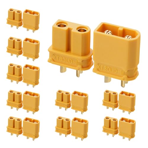 ELFCULB 10 Pairs Amass XT30UD Male and Female Connectors for Mini UAVs - color: 10 Pairs XT30UD