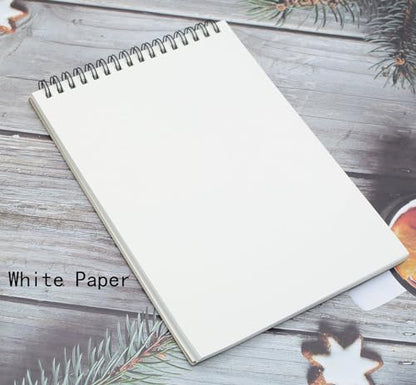 5 Pcs A5 Sketchbook, Top Bound Spiral Sketch Pads, 30 Sheets (60 Pages) 120 GSM Thicken Paper, for Art Painting and Drawing (A5)