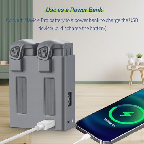 Dual Battery Charger Hub Compatible with DJI Mavic 4 Pro Drone Batteries