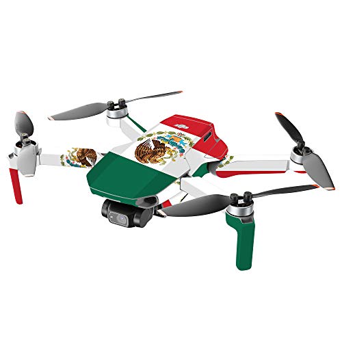 MightySkins Compatible with DJI Mini 2 Portable Drone - Mexican Flag | Protective, Durable, and Unique Vinyl Decal wrap Cover | Easy to Apply, Remove, and Change Styles | Made in The USA - color: Mexican Flag