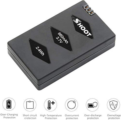 SHOOT 3 Pack Battery 660mAh 3.7V Charger Kit for Parrot MiniDrone