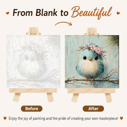 BYGFHLYW Bird Cherry Blossom Paint by Numbers Kit for Adults Canvas - color: PB505-1