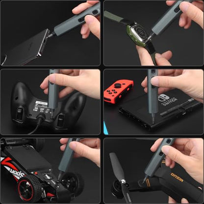 STREBITO Mini Electric Screwdriver Set 155 in 1, Small Electric Screwdriver - color: Blue