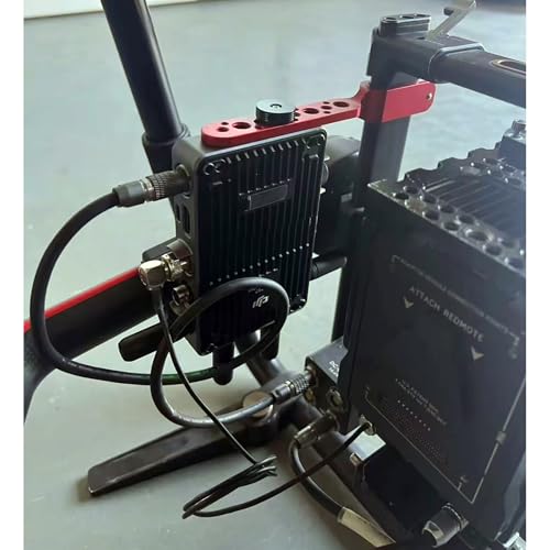 Expansion Arm Bracket for DJI Ronin 2 Gimbal Tilt Axis to DJI Teradek Bolt Bond Vaxis Video Transmission Transmitter Receiver, 1/4"-20 3/8"-16 M3 Threads Red - color: Red, size: Ronin 2 tilt axis extender arm