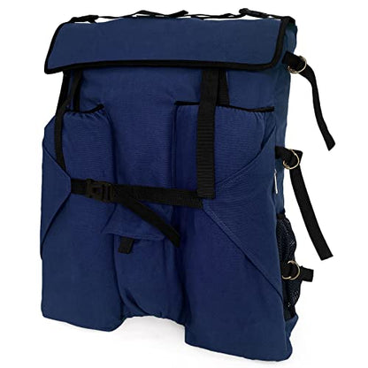 JJRING Heavy Duty Plein Air Artist Backpack With Handheld Strap, Blue - color: blue