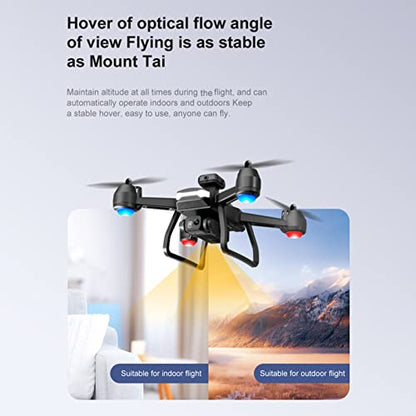 Drones with Camera for Adults 6K Foldable Headless Drone with Obstacle Avoidance Function Optical Flow Positioning Gesture Photography with Storage Bag 2 Battery