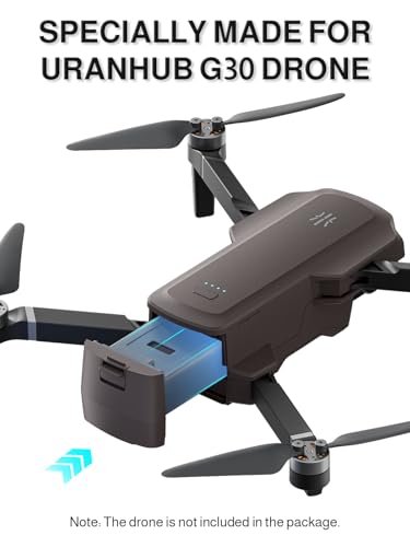 UranHub G30 Drone 7.4V 2000mAh Intelligent Replacement Power Accessory – 30-Minute Flight Time, Only Designed G30 Drone