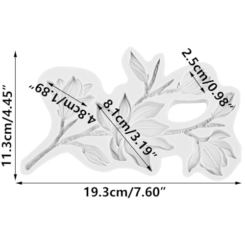 Magnolia Flower Polymer Clay Mold Magnolia Silicone Molds - color: Style E