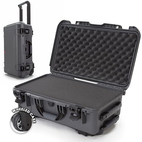 NANUK 935 Hard Case with Cubed Foam for Camera & Lenses – Waterproof Protective Equipment Case with Wheels, 22” x 14” x 9”–Dustproof and Impact Resistant, Carry-On Approved for Most Airlines–Graphite - color: Graphite, style: Cubed Foam