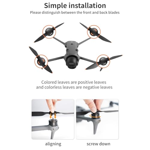 2 Pairs of Mavic 4 Pro Propellers, Quick Release Low Noise Propeller Blades Compatible with DJI Mavic 4 Pro Drone Accessories
