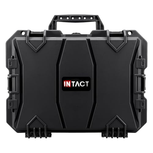 Eylar 18" Intact Series Hard Camera Case, Lightweight and Durable Stacker Design with Foam (Black) - color: Black