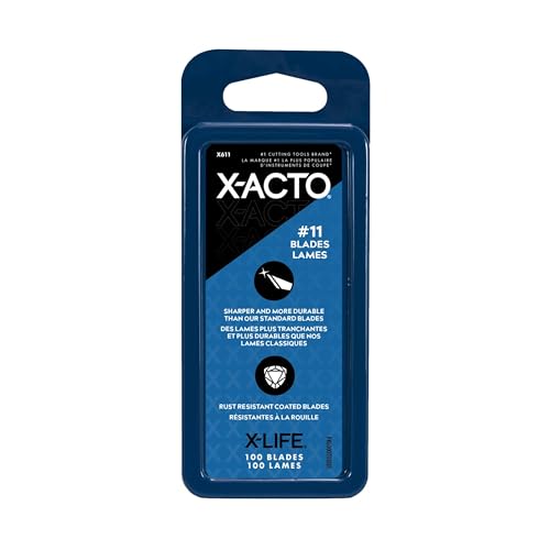X-ACTO Knife Blades, # 11 Blades, Classic Fine Point, Pack Of 100 - Sharp, Durable, For Cutting and Trimming