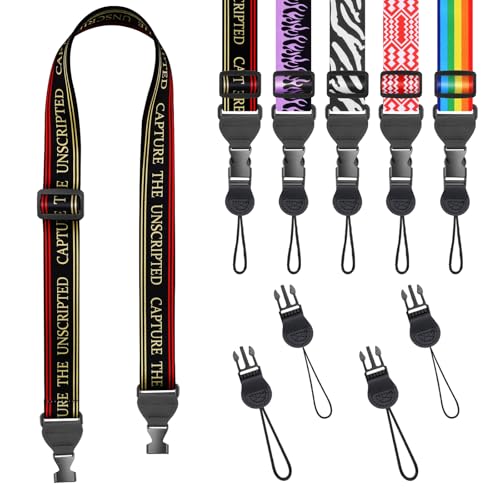 FIEIL Letter Slogan Shoulder Strap, Adjustable Camera Strap with 2 Sets of Quick-Release Buckles, Comfortable Neck Strap for iPad, Tablet, Camera, Laptop, Binocular, Luggage Bag - color: Letter Slogan