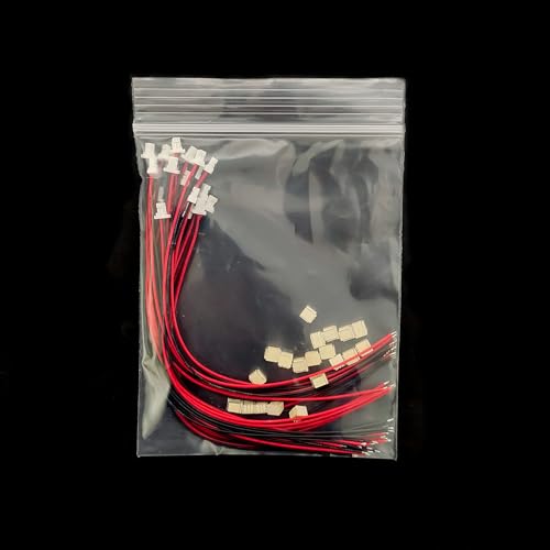 20 Sets Mini Micro JST SH 1.0mm 2-Pin Connector Male Plug with 15cm UL1571 Cable & Female Socket Adapter