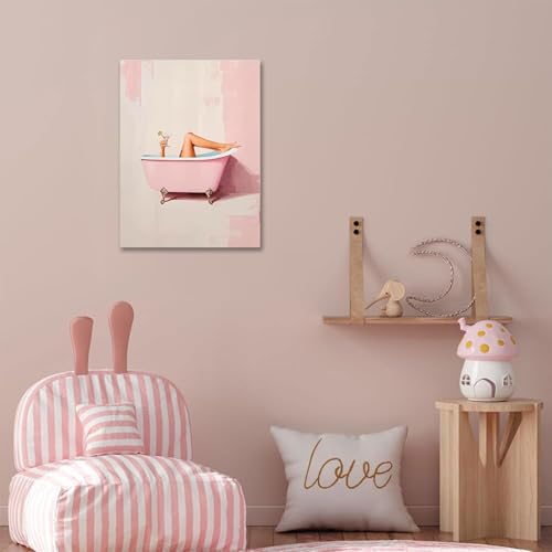 DAZZLEDOTS Diamond Art Kits, Funny Pink Bathroom Diamond Painting - color: DT099